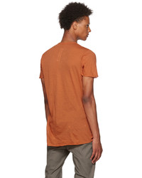 T-shirt à col rond orange Rick Owens