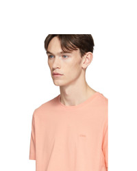 T-shirt à col rond orange Hugo