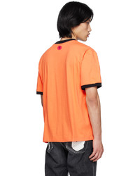 T-shirt à col rond orange Icecream