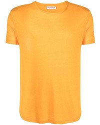 T-shirt à col rond orange Orlebar Brown