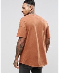 T-shirt à col rond orange Asos