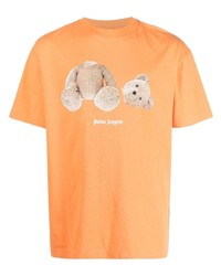 T-shirt à col rond orange Palm Angels