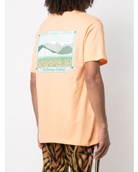 T-shirt à col rond orange Stussy