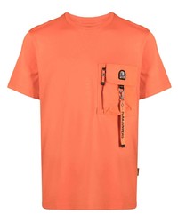 T-shirt à col rond orange Parajumpers