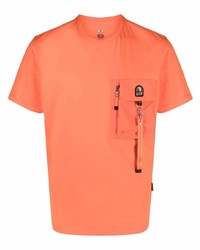 T-shirt à col rond orange Parajumpers