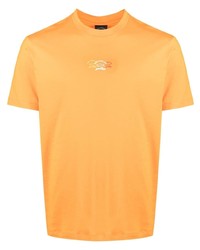 T-shirt à col rond orange Paul & Shark