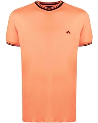 T-shirt à col rond orange Peuterey
