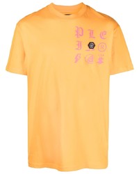 T-shirt à col rond orange Philipp Plein