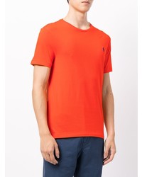 T-shirt à col rond orange Polo Ralph Lauren