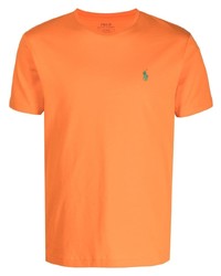 T-shirt à col rond orange Polo Ralph Lauren