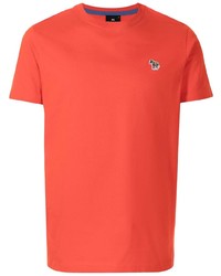 T-shirt à col rond orange PS Paul Smith