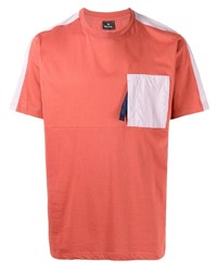 T-shirt à col rond orange PS Paul Smith