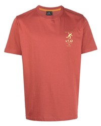 T-shirt à col rond orange PS Paul Smith