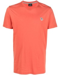 T-shirt à col rond orange PS Paul Smith