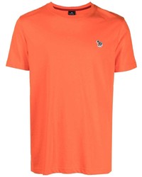 T-shirt à col rond orange PS Paul Smith