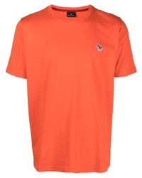 T-shirt à col rond orange PS Paul Smith