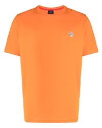 T-shirt à col rond orange PS Paul Smith