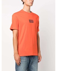 T-shirt à col rond orange Calvin Klein