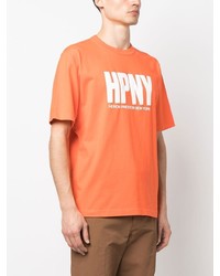 T-shirt à col rond orange Heron Preston