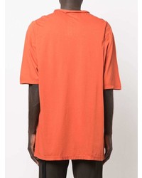 T-shirt à col rond orange Rick Owens DRKSHDW