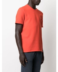 T-shirt à col rond orange Majestic Filatures