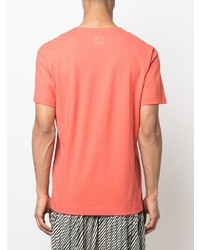 T-shirt à col rond orange Homme Plissé Issey Miyake