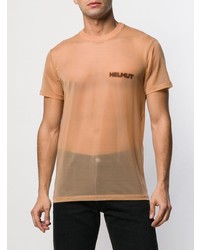 T-shirt à col rond orange Helmut Lang