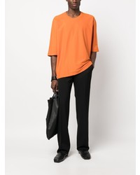 T-shirt à col rond orange Homme Plissé Issey Miyake