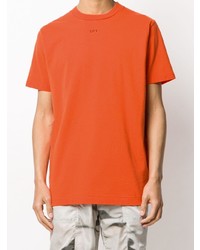 T-shirt à col rond orange Off-White