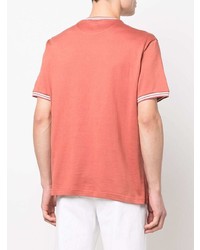 T-shirt à col rond orange Eleventy