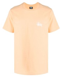 T-shirt à col rond orange Stussy