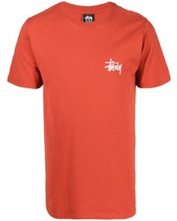 T-shirt à col rond orange Stussy