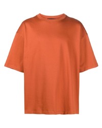 T-shirt à col rond orange Styland