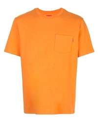 T-shirt à col rond orange Supreme