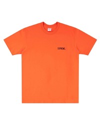 T-shirt à col rond orange Supreme