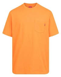 T-shirt à col rond orange Supreme