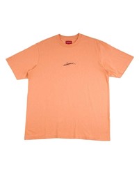 T-shirt à col rond orange Supreme