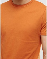 T-shirt à col rond orange Asos