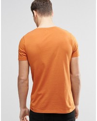 T-shirt à col rond orange Asos