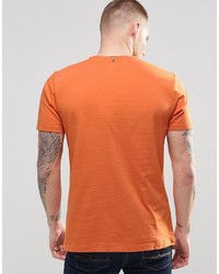 T-shirt à col rond orange Pretty Green