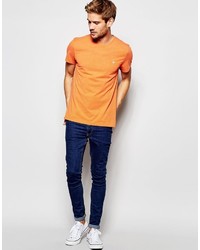 T-shirt à col rond orange Jack Wills