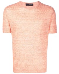 T-shirt à col rond orange Tagliatore