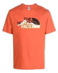 T-shirt à col rond orange The North Face