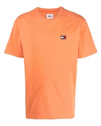 T-shirt à col rond orange Tommy Jeans