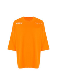 T-shirt à col rond orange Unravel Project