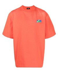 T-shirt à col rond orange We11done