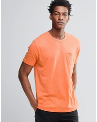 T-shirt à col rond orange YMC
