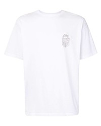 T-shirt à col rond orné blanc A Bathing Ape