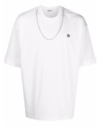 T-shirt à col rond orné blanc Ambush