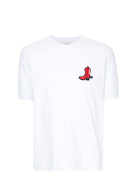 T-shirt à col rond orné blanc CK Calvin Klein